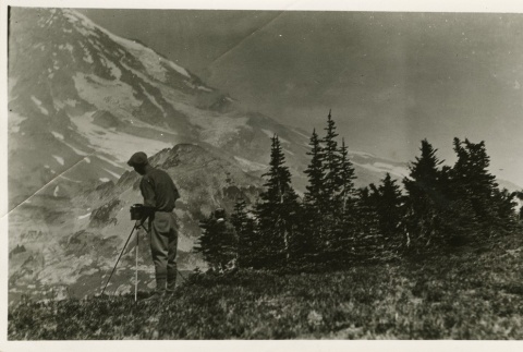 Issei photographing mountain (ddr-densho-182-29)