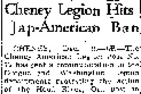 Cheney Legion Hits Jap-American Ban (December 9, 1944) (ddr-densho-56-1079)