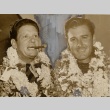 Two men wearing leis (ddr-njpa-1-301)