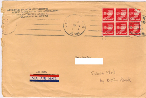 Envelope containing seven photos taken from TV screens of Kojak episode (ddr-densho-367-365)
