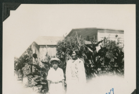 two children in yard (ddr-densho-378-717)