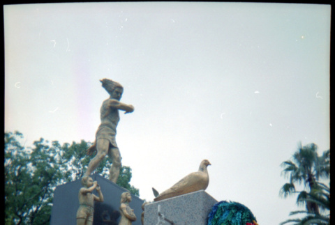 Tsurus on monument of children at Nagasaki Peace Park (ddr-densho-426-512)