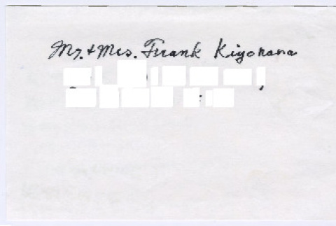 Address and note (ddr-densho-501-90)