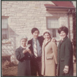 Agnes Sakura with man and two women outside house (ddr-densho-523-538)