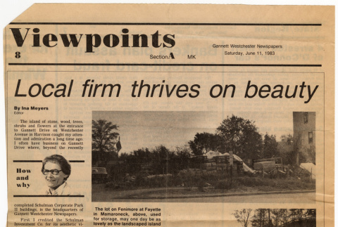 Article titled:  Local firm thrives on beauty (ddr-densho-377-3071)