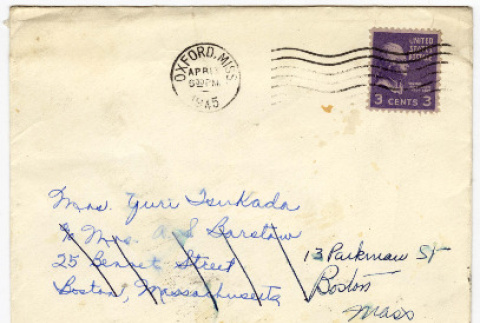 Letter to Yuri Tsukada from MaryAnn Rogers (ddr-densho-356-405)