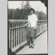 Woman on a bridge (ddr-densho-328-78)