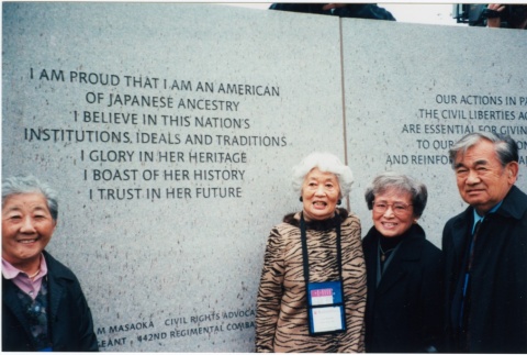 At the Memorial to Japanese American Patriotism in World War II (ddr-densho-10-62)