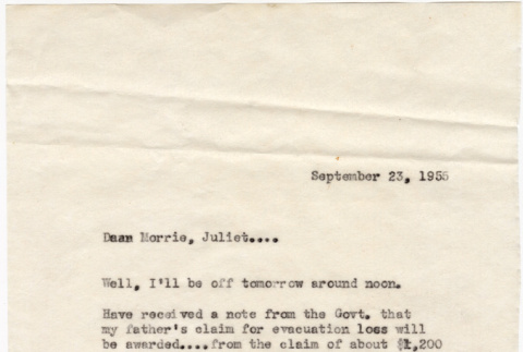Letter from Tomoye Takahashi to Morris and Juliet (ddr-densho-422-69)