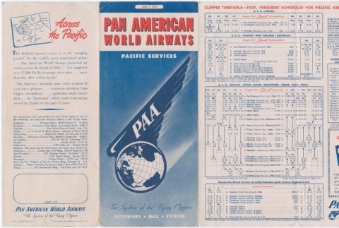 Pan American World Airways pamphlet (ddr-densho-278-12)