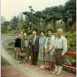 Ko Kubota on left, Fujitaro Kubota on right, on Heart Bridge with friends (ddr-densho-354-553)