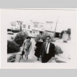 Tomoye, Masako and Henri Takahashi on stairs (ddr-densho-426-220)