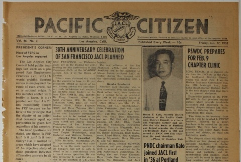 Pacific Citizen, Vol. 46, No. 3 (January 17, 1958) (ddr-pc-30-3)