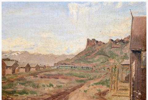 Painting of Tule Lake Camp (ddr-densho-316-398)