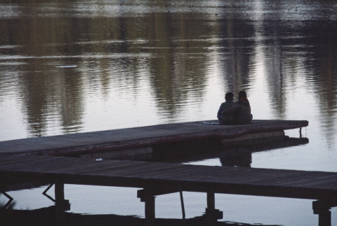 Campers sitting on the dock (ddr-densho-336-1751)
