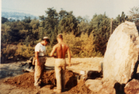 Setting of the Memorial Stone (ddr-densho-354-614)