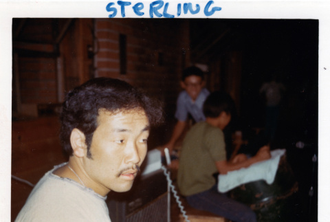 Sterling Sakai playing drums (ddr-densho-336-281)