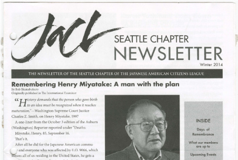 Seattle Chapter, JACL Reporter, Winter 2014 (ddr-sjacl-1-600)