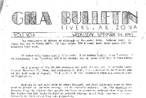 Gila Bulletin, Vol. I No. 6 (September 26, 1945) (ddr-densho-141-435)