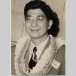 Mike Masaoka wearing leis (ddr-njpa-1-968)