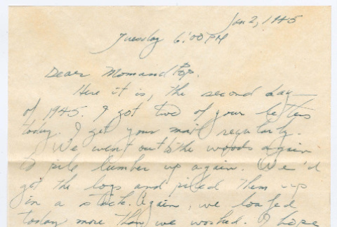 Letter from Tadashi Ishida to Mr. & Mrs. Y Ishida (ddr-densho-535-108)