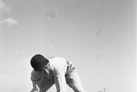 Baseball player fielding a ball (ddr-fom-1-741)