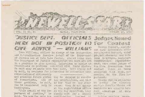 The Newell Star, Vol. II, No. 41 (October 12, 1945) (ddr-densho-284-89)