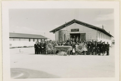 Mourners at Shigeko Matsumoto's funeral (ddr-densho-37-1412)