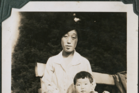 Iku Takahashi with small child (ddr-densho-355-332)