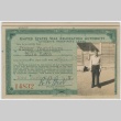 US WRA Citizen's Indefinite Leave card for Jimmy Yoshihara (ddr-densho-332-14)