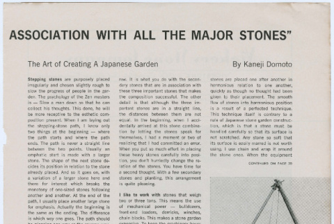 Article for Stone Magazine, written by Kaneji Domoto (ddr-densho-377-276)