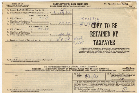 Employer's Tax Return for 2nd quarter 1938 (ddr-densho-423-260)