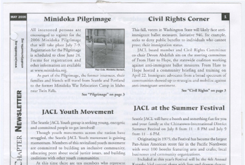 Seattle Chapter, JACL Reporter, Vol. 43, No. 5, May 2006 (ddr-sjacl-1-571)