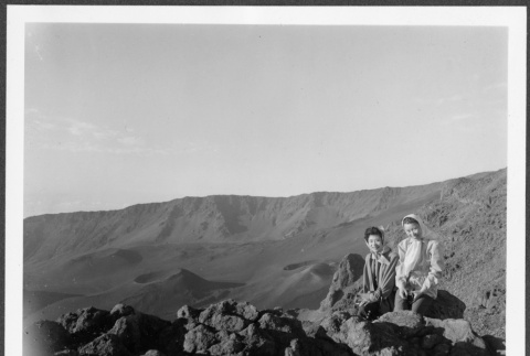 Two women at Haleakala Crater (ddr-densho-363-194)
