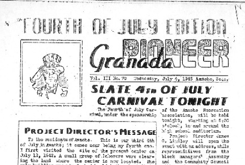 Granada Pioneer Vol. III No. 70 (July 4, 1945) (ddr-densho-147-280)