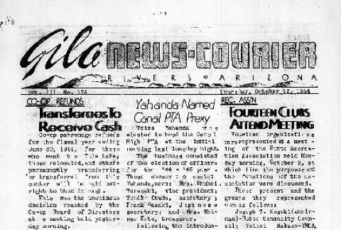 Gila News-Courier Vol. III No. 178 (October 12, 1944) (ddr-densho-141-333)