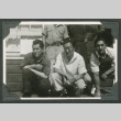 3 men crouching (ddr-densho-540-74)