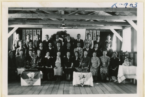 Classic song club with floral arrangements (ddr-densho-37-1838)