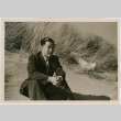 Man sitting on beach (ddr-densho-426-1026)