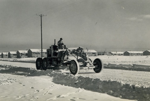 Japanese American plowing snow (ddr-densho-159-47)
