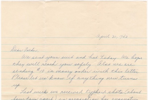 Letter to Kinuta Uno at Fort Missoula (ddr-densho-324-8)