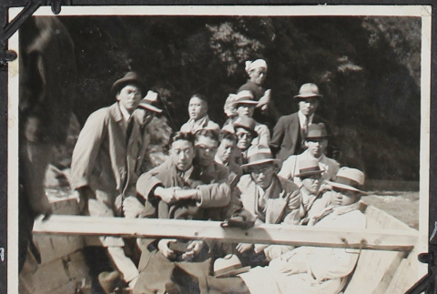 Group of men on boat (ddr-densho-326-164)