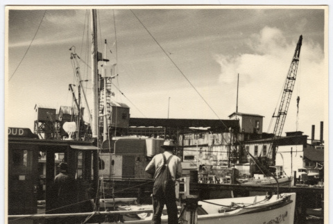 Man on a pier (ddr-densho-542-852)