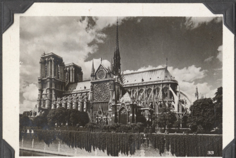 View of Notre Dame from river (ddr-densho-466-694)