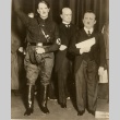 Wax figures of Adolf Hitler, Benito Mussolini, and Engelbert Dolfuss (ddr-njpa-1-658)