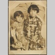 Nisei girls wearing kimono (ddr-densho-259-221)