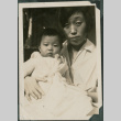 Iku Takahashi holding baby (ddr-densho-355-346)