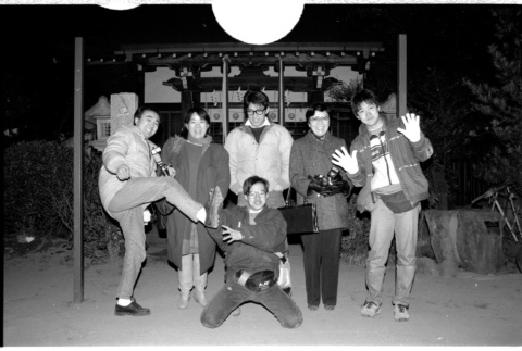 Camera crew, Loni Ding (second from left) and three others (ddr-densho-1007-1214)