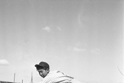 Baseball player fielding a ball (ddr-fom-1-743)
