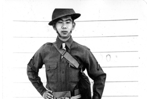 Toshikuni Taenaka in US Army uniform (ddr-csujad-25-66)
